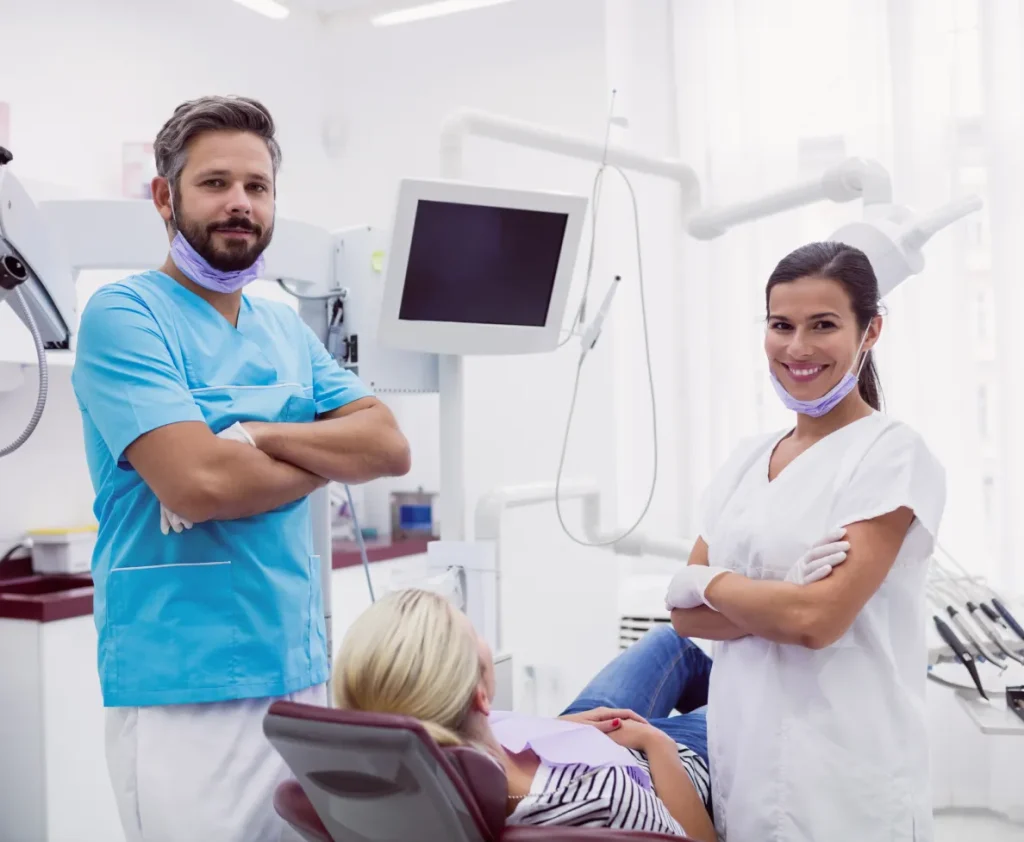 dental staff posing together for nextlevel practice